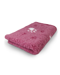 Vet Bed 3 Color Big Paw - Old Pink - Non Slip Dog Mat
