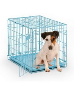 Topmast Dog Cage Blue Coated - Metal Tray