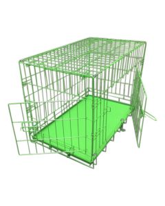 Topmast Dog Cage - Lemon Green | Metal Tray