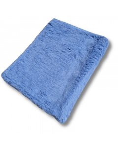 Afgebiesd Vet Bed - Furfleece - Blauw Effen