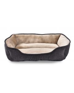 Topmast Dog Bed Soft  Pluche 61 x 48 cm Anthracite - Beige