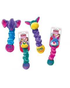 KONG Squiggles - Elastic and with Squeaker - Mixed Colors