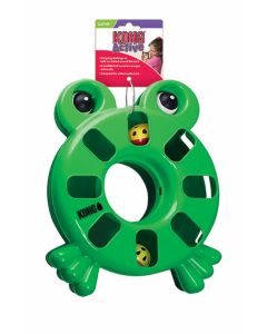 Kong Cat Puzzle Toy Frog Green