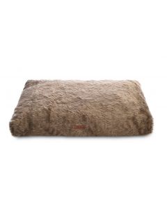 Topmast Dogcushion - Longhair Pluche - Soft Filling - 91 x 69 cm - Brown