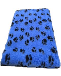 Vet Bed Kobaltblauw + Zwarte Voetprint Latex Anti Slip