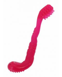 TPR Rubber Dog Chew Brush 28cm Pink