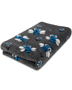 Vet Bed Bees Anthra Blue  - Antislip Hondenmat