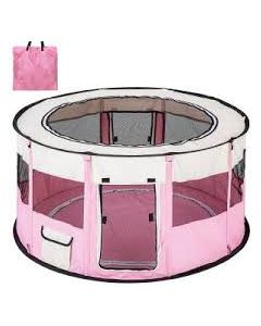 Topmast Puppy Playpen Nylon  Round | Pink