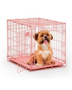 Topmast Dog Cage Pink - Metal Tray