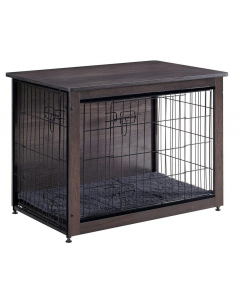 DEMO - Topmast FurNiture Hondenbench - Donkergrijs - Met Benchmat - 83 × 56 × 64 cm