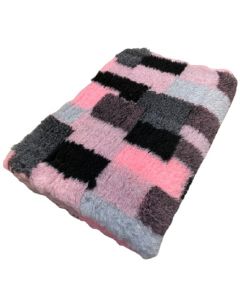 Vetbed Patchwork - Pink, Black & Grey - Non Slip Dog Mat