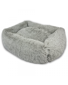 Topmast Fluffy Lounge Series - Dog Bed - Plush Pet Bed - Silver