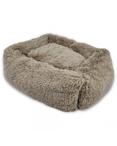 Topmast Fluffy Lounge Series - Dog Bed - Plush Pet Bed - Taupe