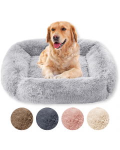 Fluffy Dog Bed - Plush Pet Basket - 80 x 70 CM