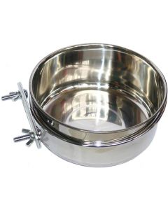 Stainless Steel Feeding Bowl with Clampholder for Dog Cage