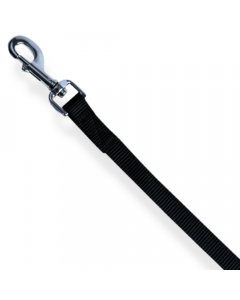 Topmast Dog Leash - Durable Nylon - Strong Musket Clasp - Black