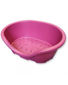 Perla Plastic Dog Basket Fuchsia Pink Perla Marchioro