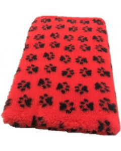 Vet Bed Rood met Zwarte Voetprint Latex anti-slip