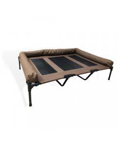 Topmast Elevated Dog Bed Lounge - Brown with Bumper Edge - XXL