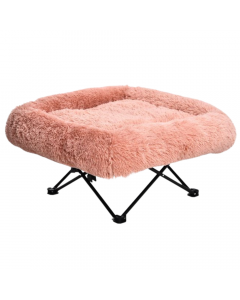 Topmast Elevated Dog Bed Fluffy - Pink - 72 x 72 cm