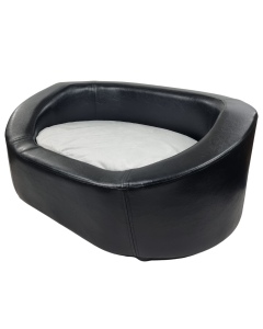 Topmast Dog Sofa Leatherlook Black + Cushion 78 x 57 x 34 cm