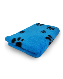Vet Bed - Turquoise with Black Paws - Non Slip Dog Mat
