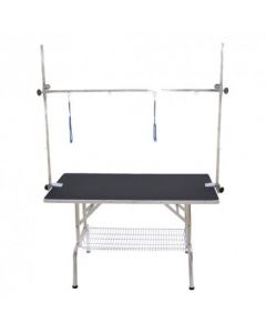 Topmast EazyGroomer Trimtafel - Antislip Werkblad Zwart - Dubbele Trimarm - 106 x 61 x 76 cm