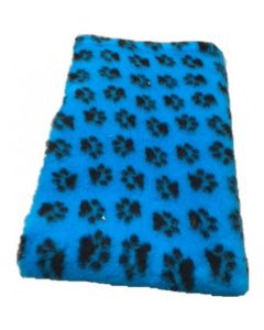 Vet Bed Turquoise met Zwarte Voetprint Latex Anti Slip