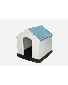 Topmast Hondenhok kunststof weersbestendig  87,7 x 78,5 x 81,5 cm  - Wit + Blauw - Large